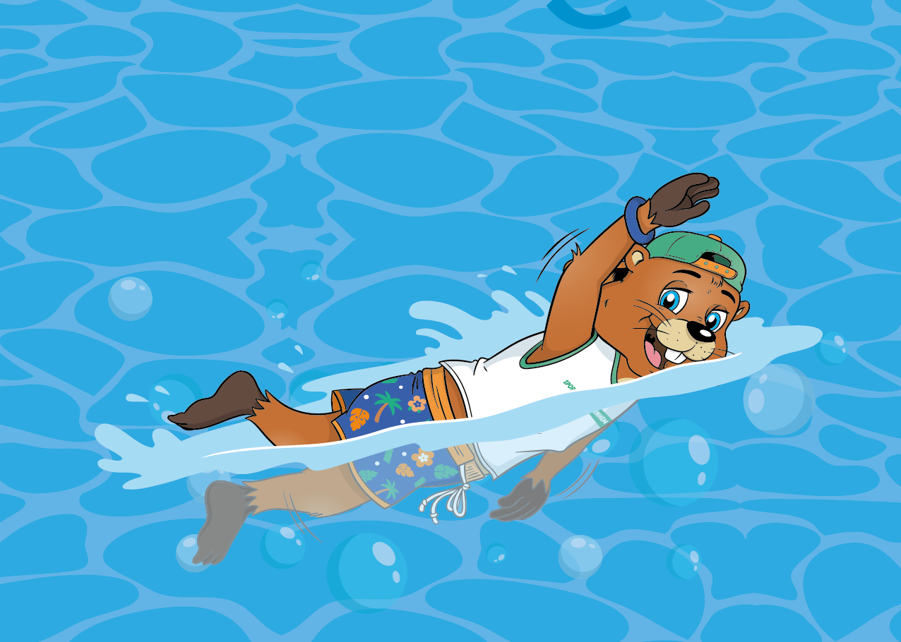 Bobby de bever zwemles Valkenhuizen